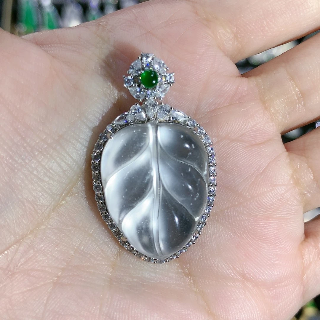 石英质玉颈饰银S925镶嵌木**李