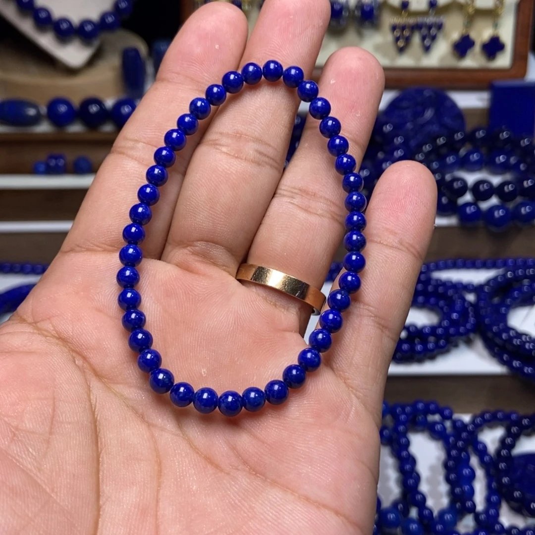 青金石未镶嵌下播福利 天然 高品 手串4.8+