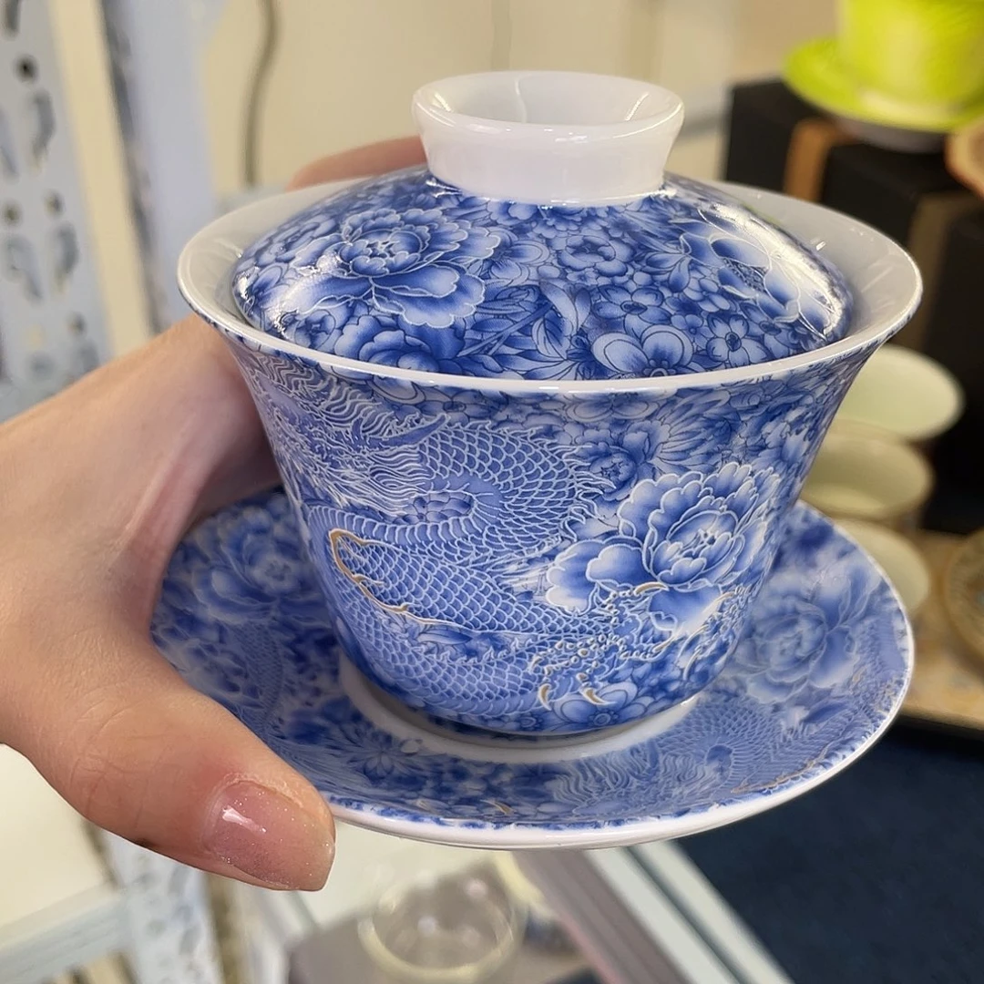 陶景德陶瓷盖碗茶具