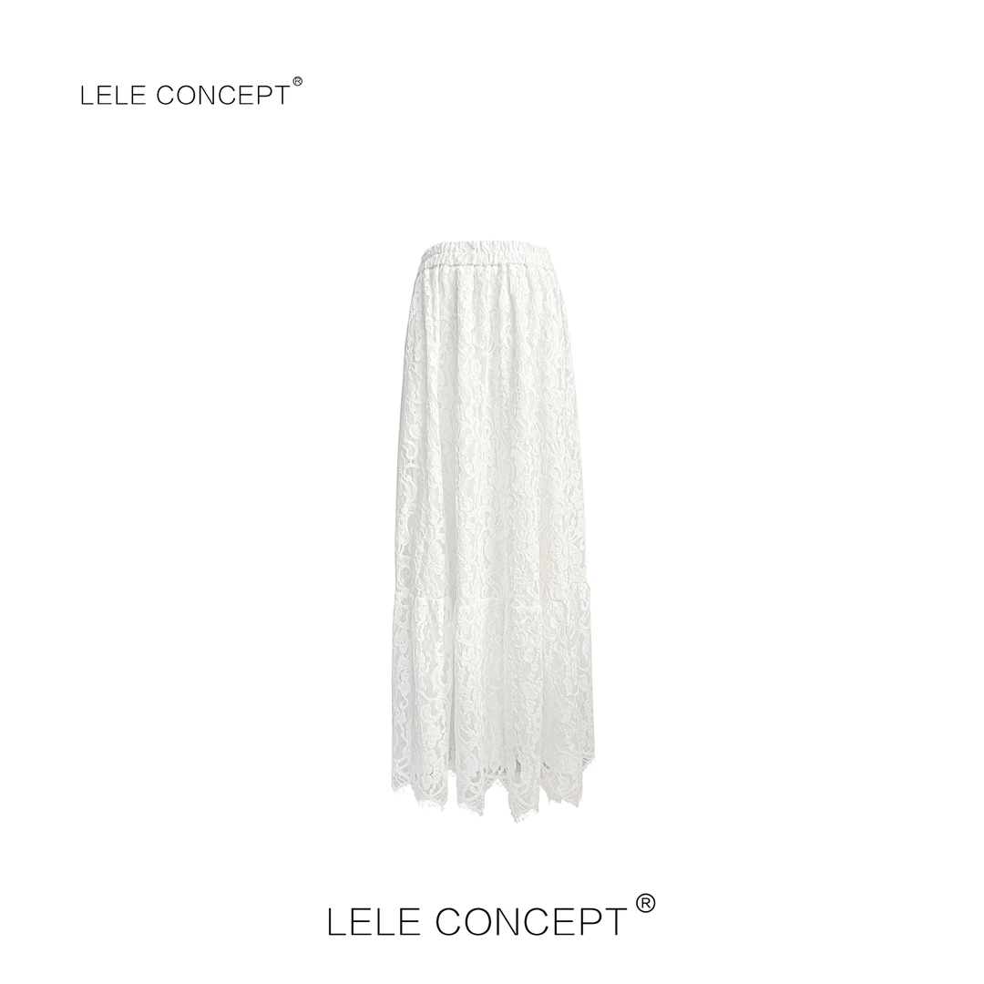 LELE CONCEPT丨【美超】法式优雅款蕾丝花半身裙Q0671