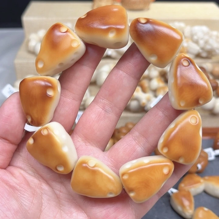菩提根/象牙果手串象牙果人工炭烤奶酪3-6-114