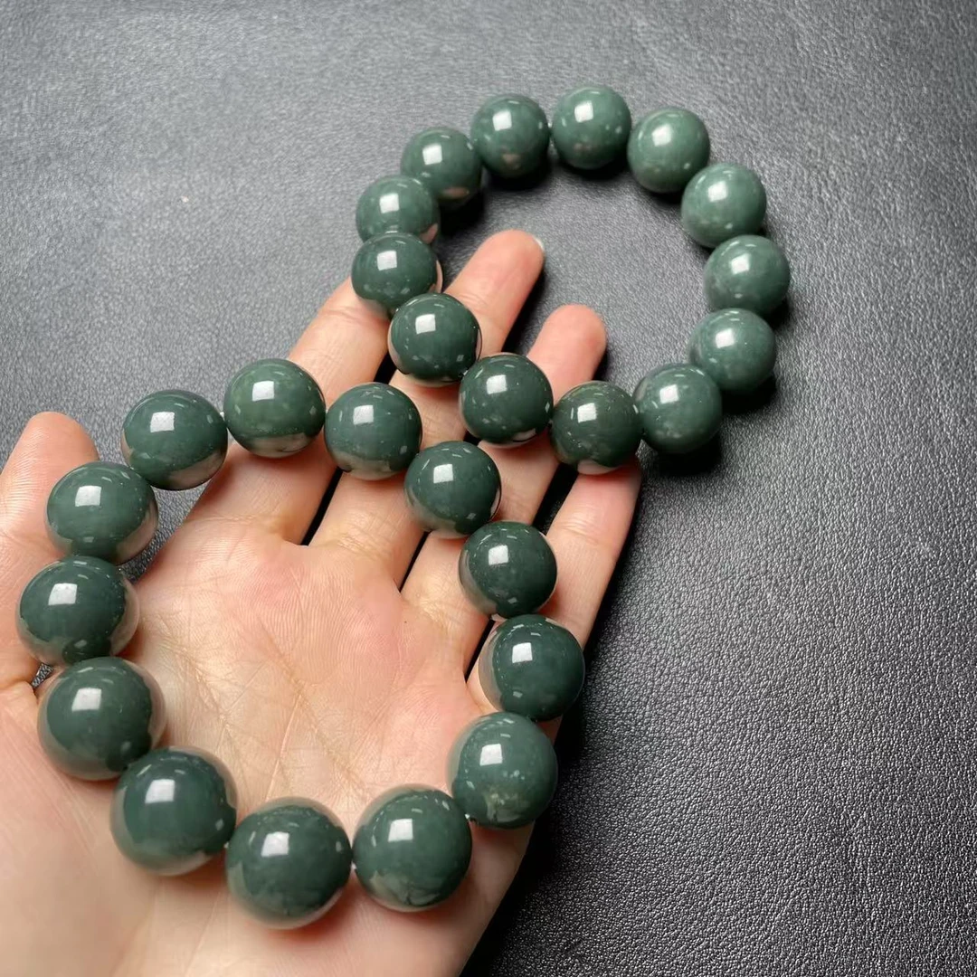 【玉经纶】40904/HQ18-和田玉手串-多样性发其一15mm|约13颗