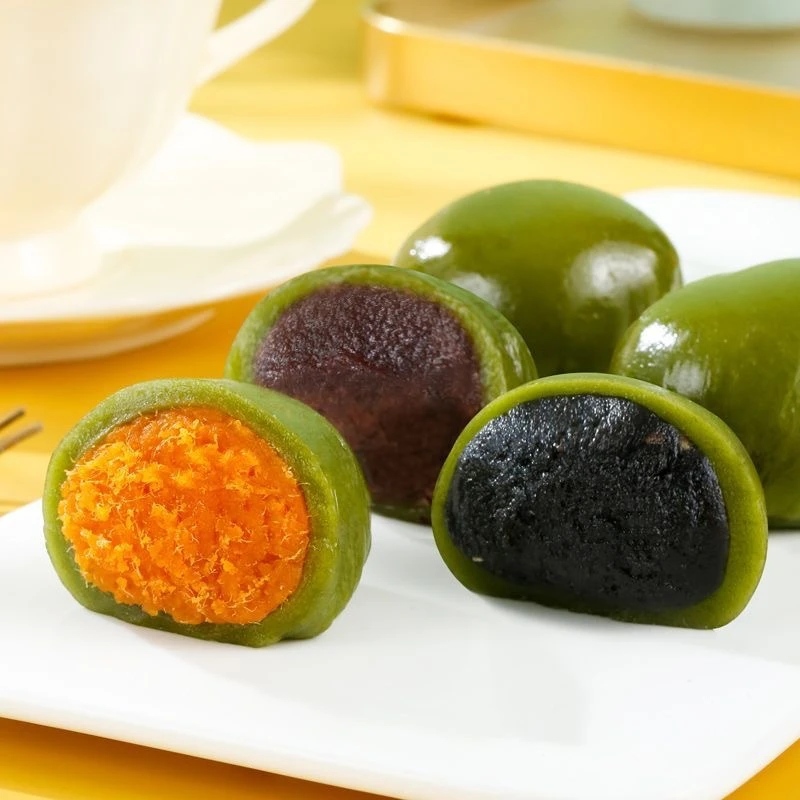 艾草青团蛋黄肉松糯米糍粑糯叽叽上海特产雪媚娘糕点早餐零食