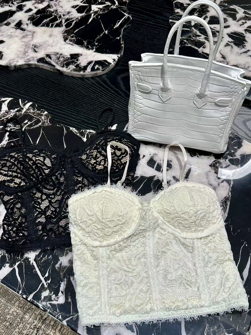 DL乐乐家  法式吊带背心女带胸垫一体式可外穿显瘦百搭小背心