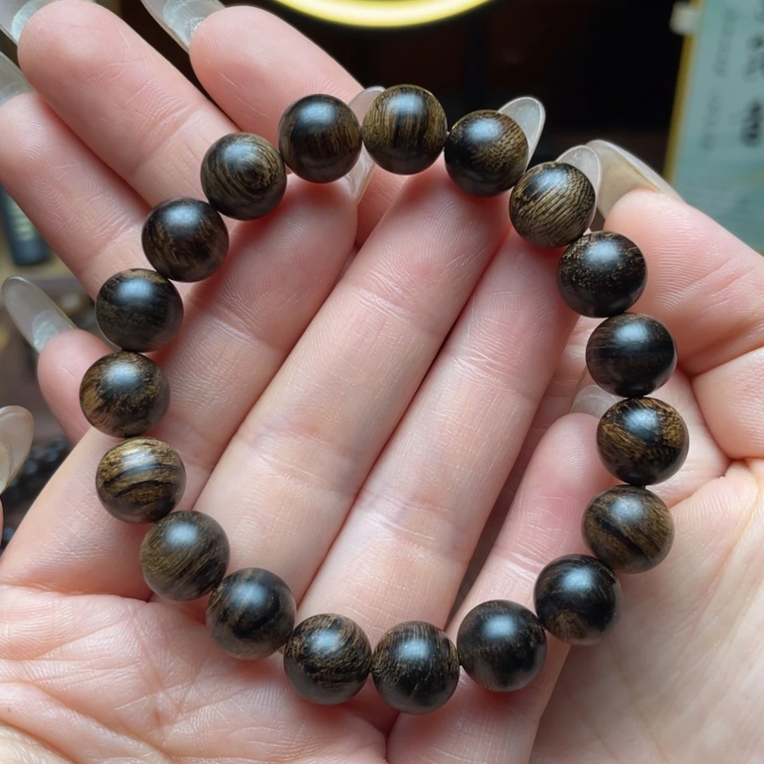 手串沉香越南芽庄白棋楠虎皮瘤疤1.0单圈