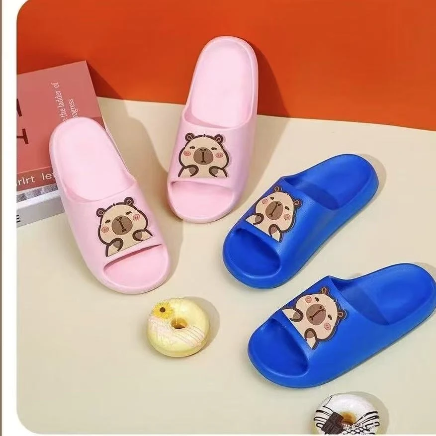 卡皮巴拉儿童拖鞋男童漏水洗澡防滑夏季新款宝宝浴室内凉拖鞋女孩