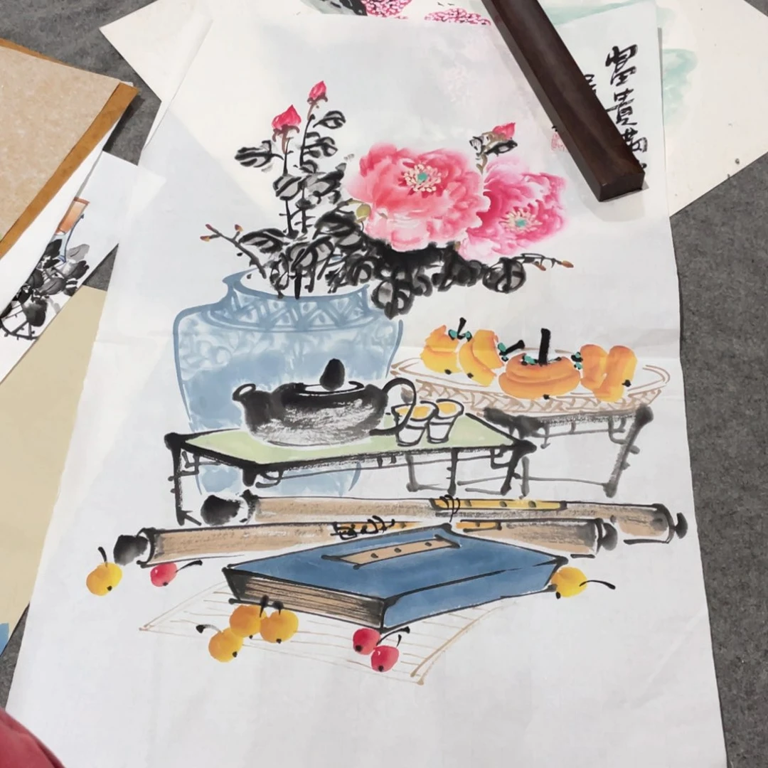 国画国画作品画心一张