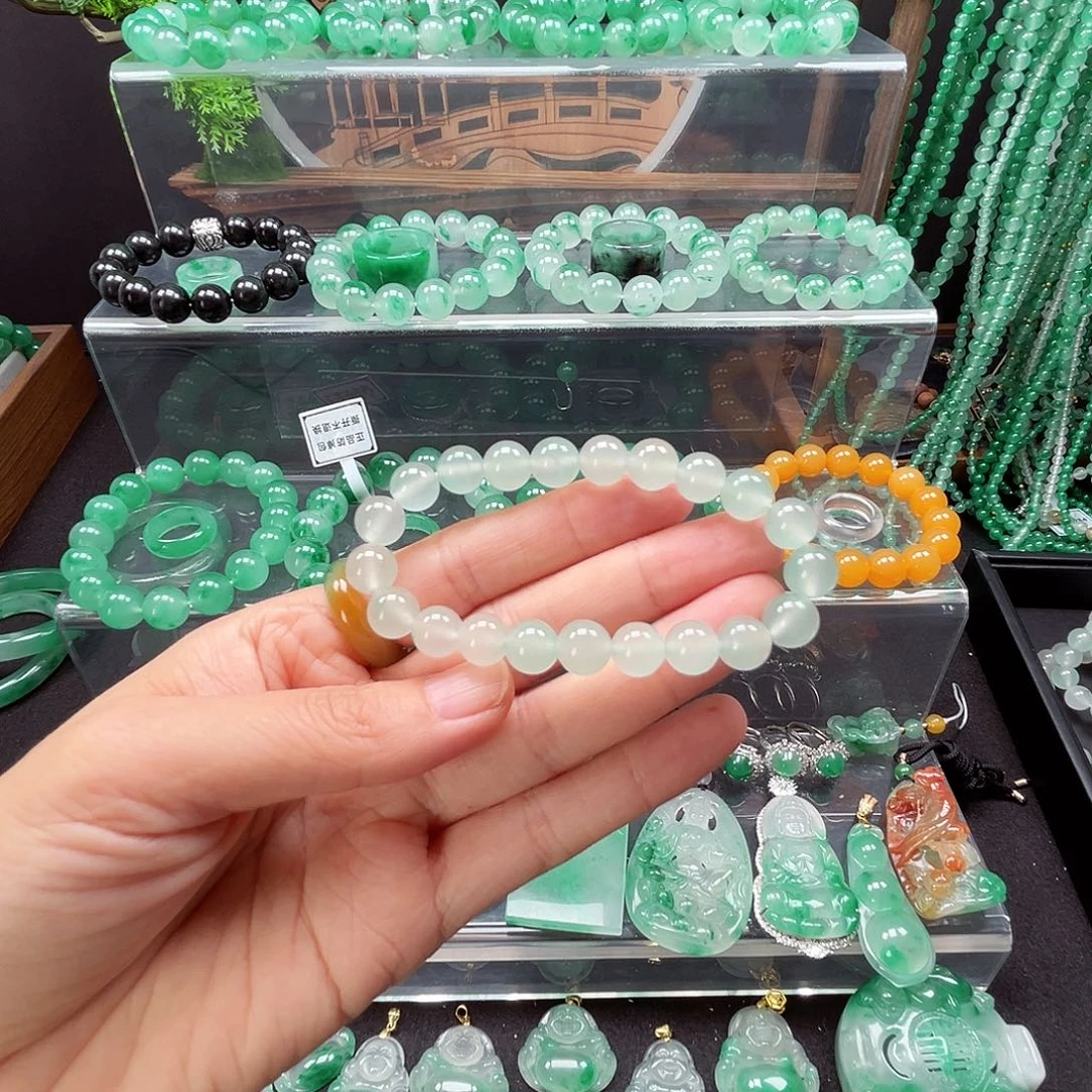 未镶嵌手串石英质玉（非洲翠）
