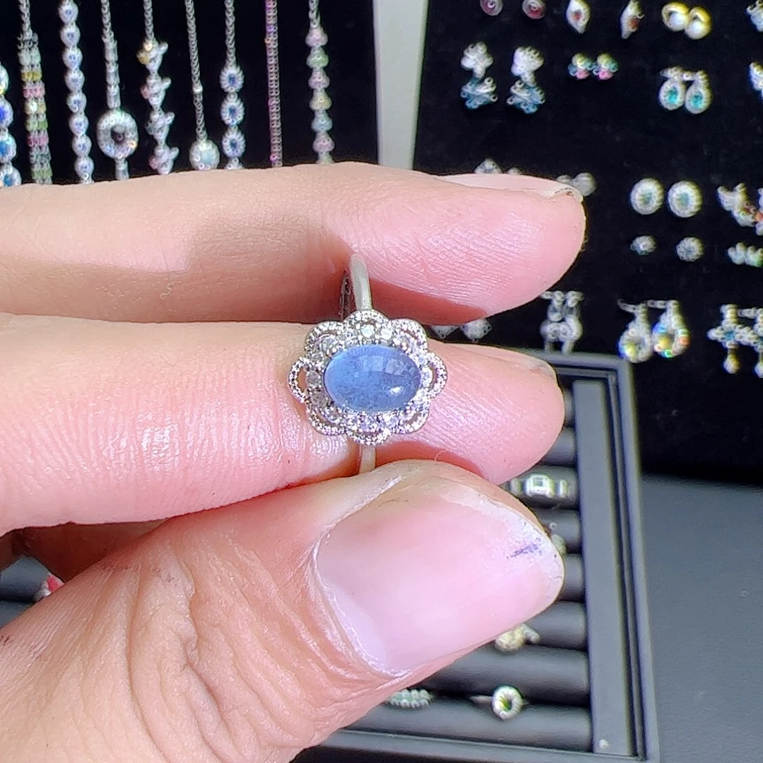 紫晶珠宝半成品银S925镶嵌