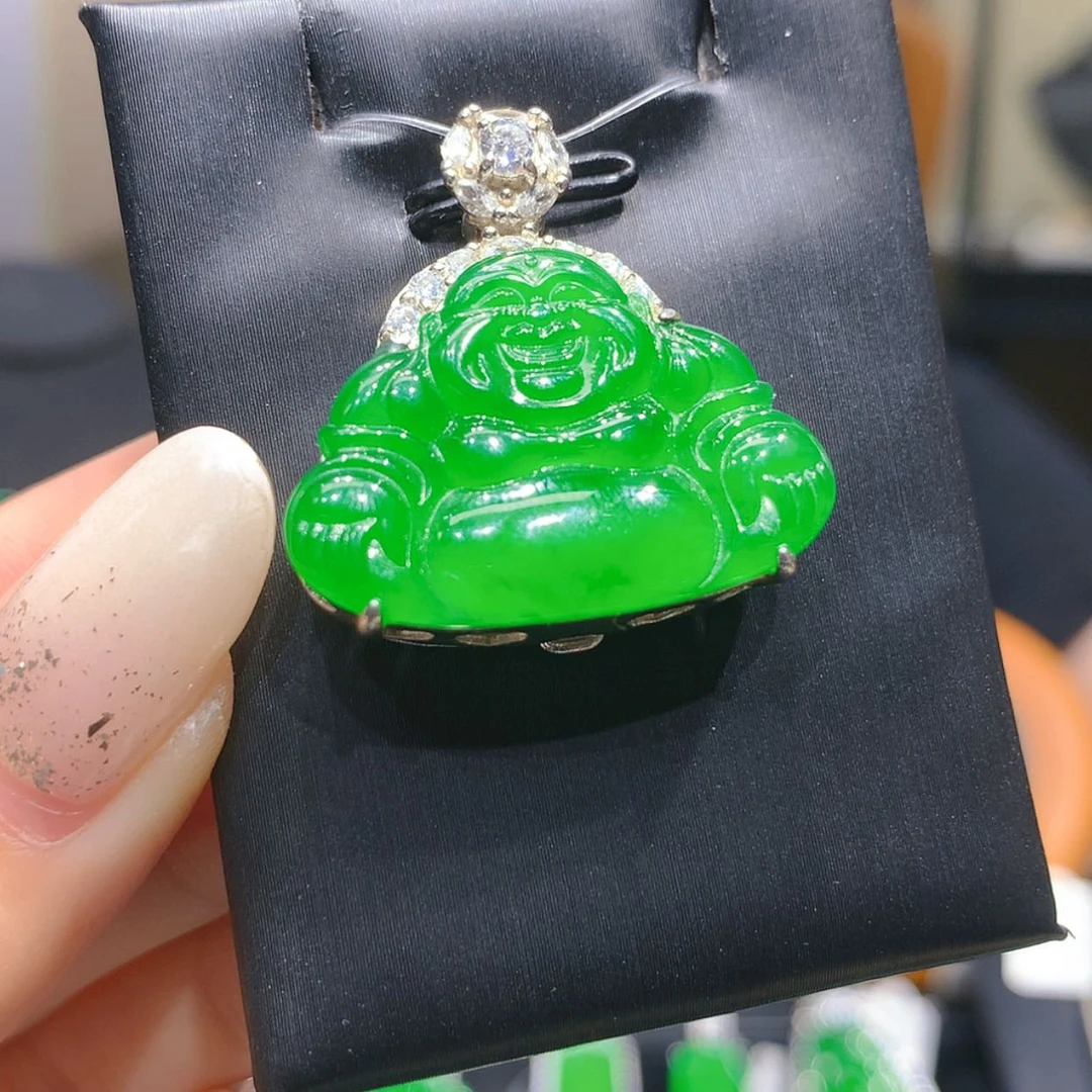 【闪购商品】颈饰银S925镶嵌翡翠5柒姐