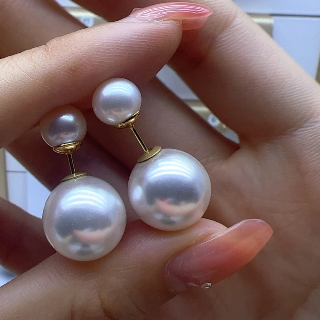 银S925镶嵌淡水珍珠耳饰