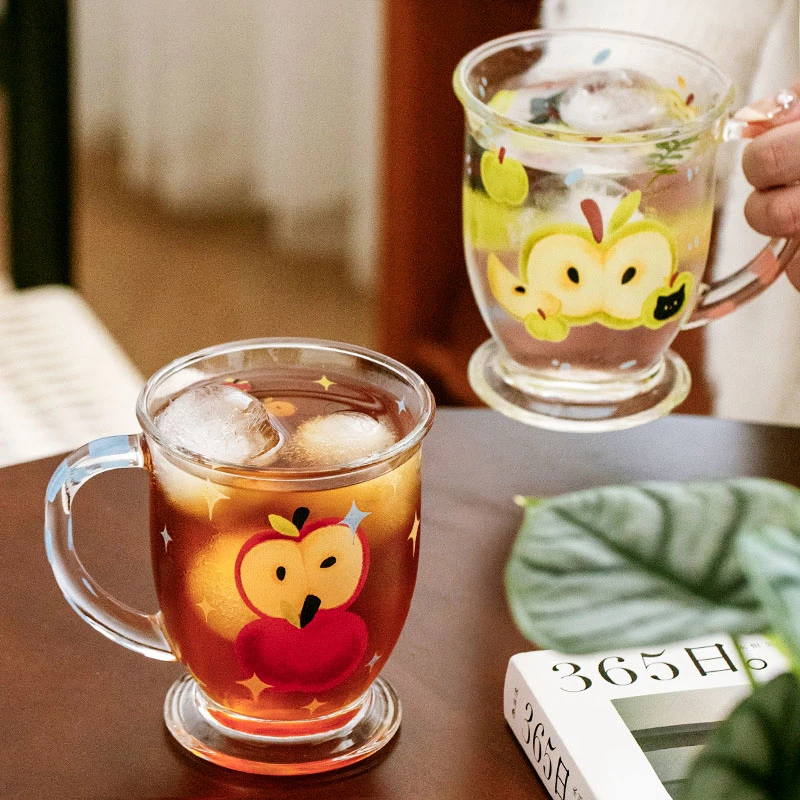 西比尔果趣青喵系列可爱玻璃杯啤酒杯家用大容量早餐杯饮料奶茶杯