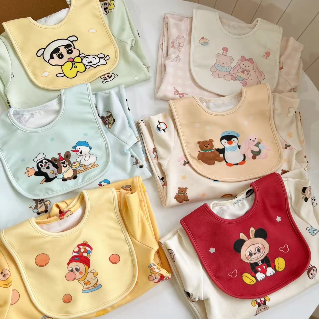 （直播同价）满印口水巾长爬独家设计男女宝优可丝空气层软糯