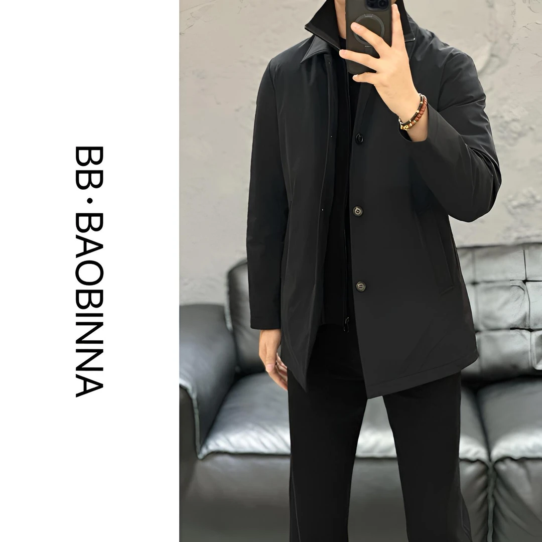 小野· 男装 | "可拆卸门禁" 高订轻奢中长款羽绒服877