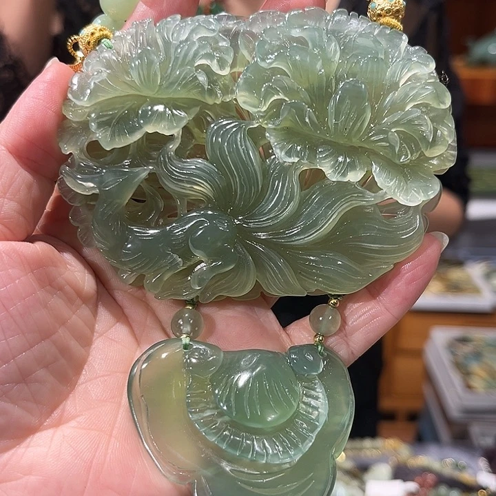 未镶嵌岫玉毛衣链