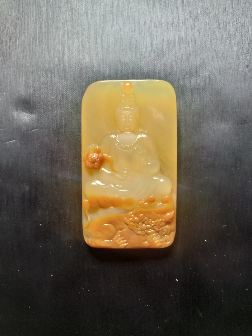 湾山料，巧色雕刻文殊菩萨