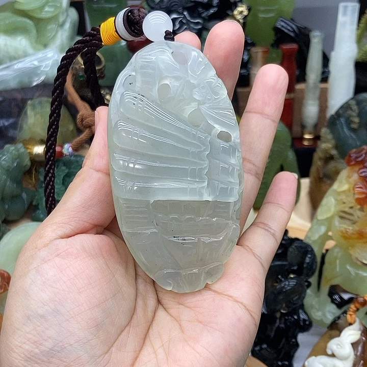 未镶嵌岫玉手把件