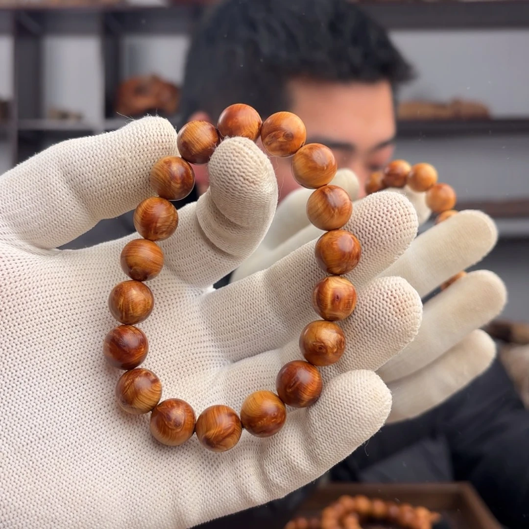 柏木（崖柏）手串/手链12火焰纹药甜香