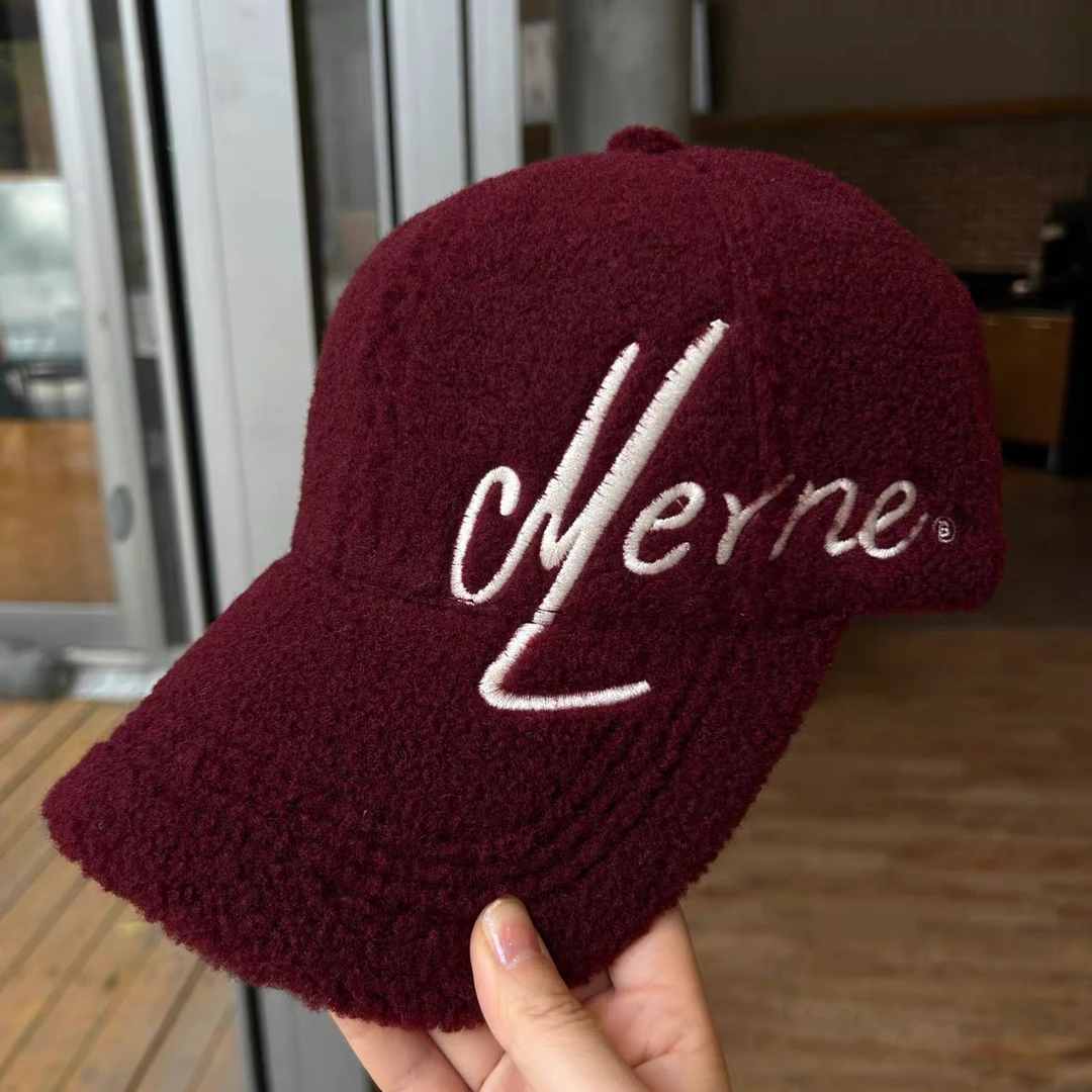 保暖棒球帽女秋冬季宽帽檐大脸显脸小加大加深羊羔毛毛绒鸭舌帽男