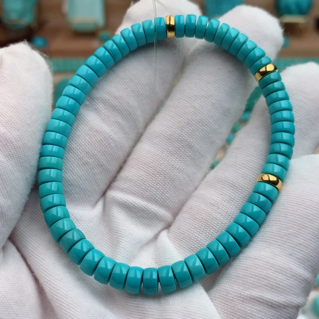 未镶嵌绿松石珠宝奇石5.5mm