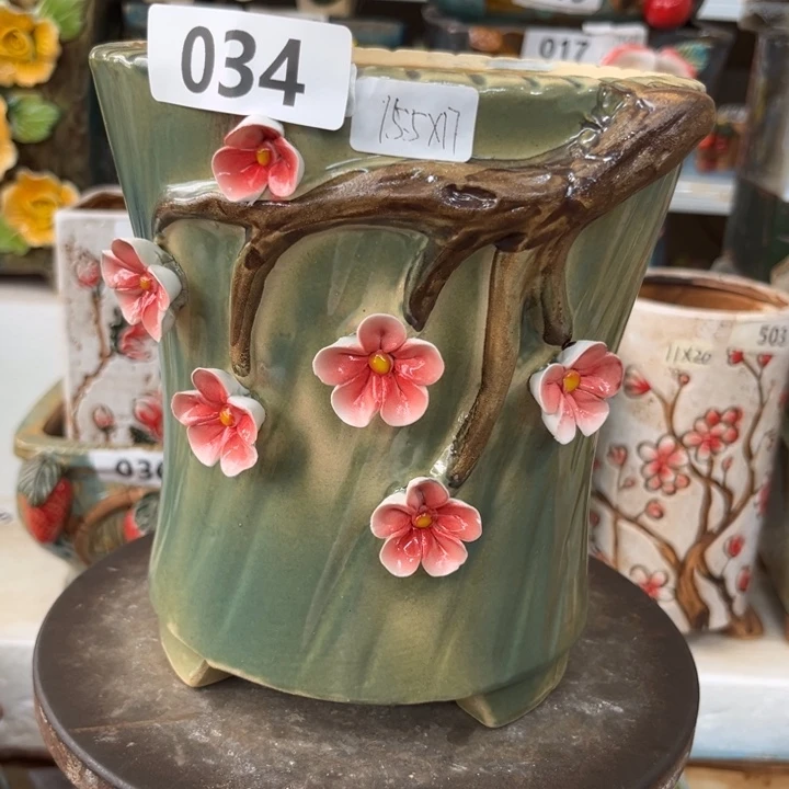 紫砂花盆粗陶材质多肉花盆