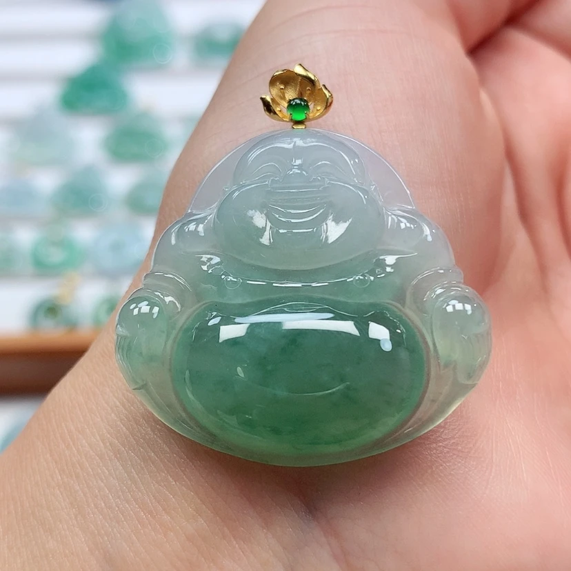 【闪购商品】吊坠(赠链)18K金镶嵌翡翠
