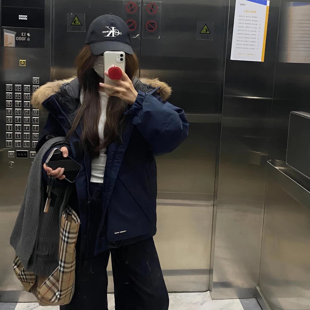 棉服女工装冬季派克服2025年新款高级感宽松冬装棉袄加厚棉衣外套