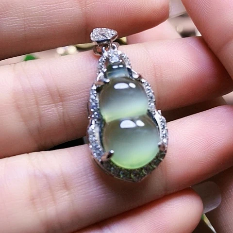 和田玉戒指银S925镶嵌