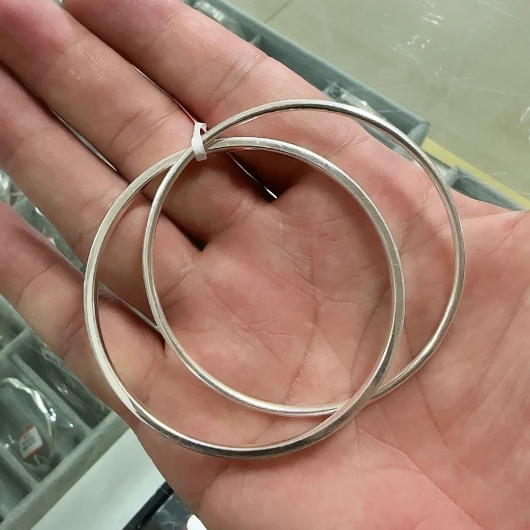 足银足银环环相扣手镯