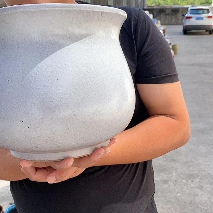 紫砂花盆口25高22瑕疵