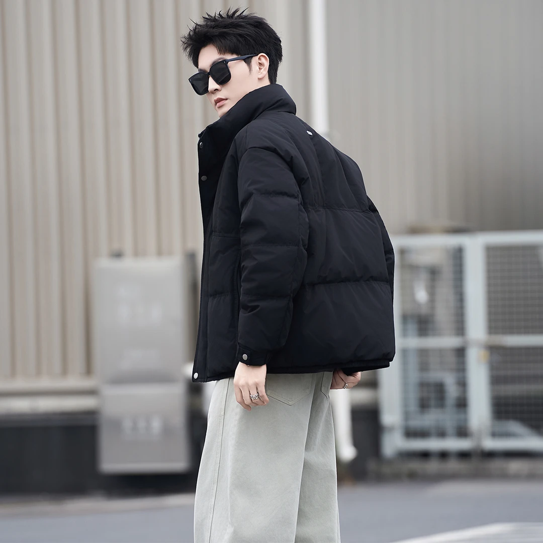 男士宽松羽绒服短款休闲加厚保暖韩版立领冬季时尚百搭潮流秋冬
