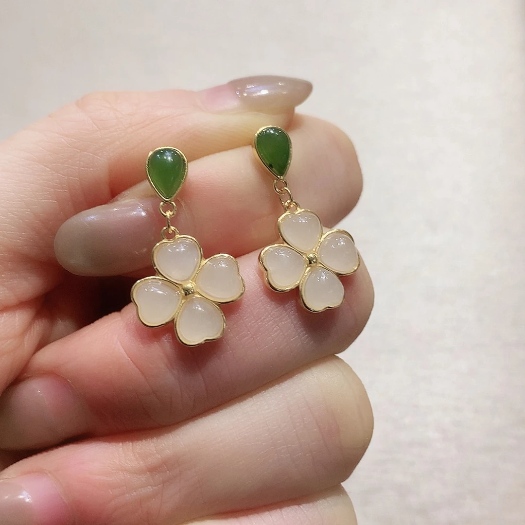 和田玉银S925镶嵌吊坠(不含链)