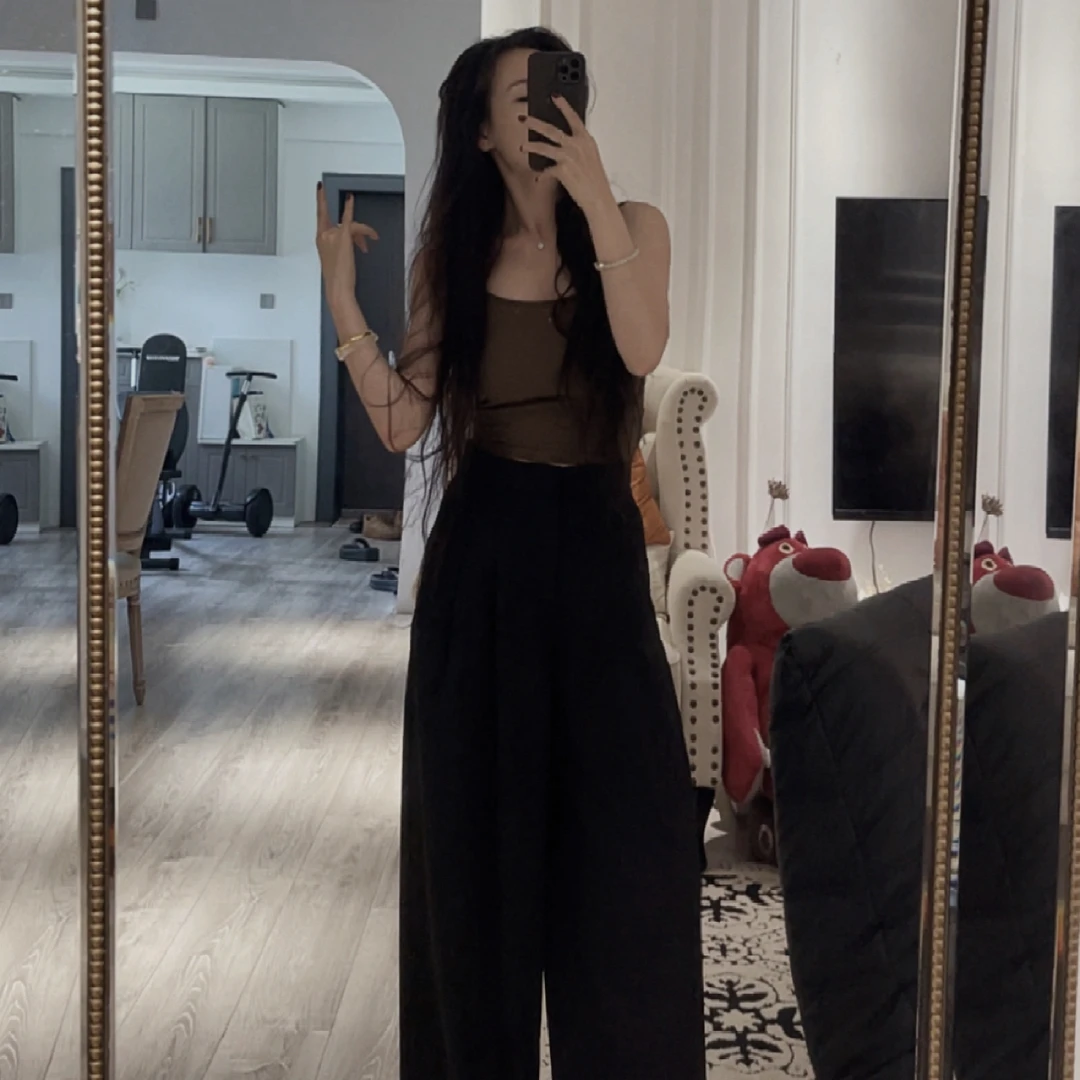 妍妍家有垂感阔腿西装裤