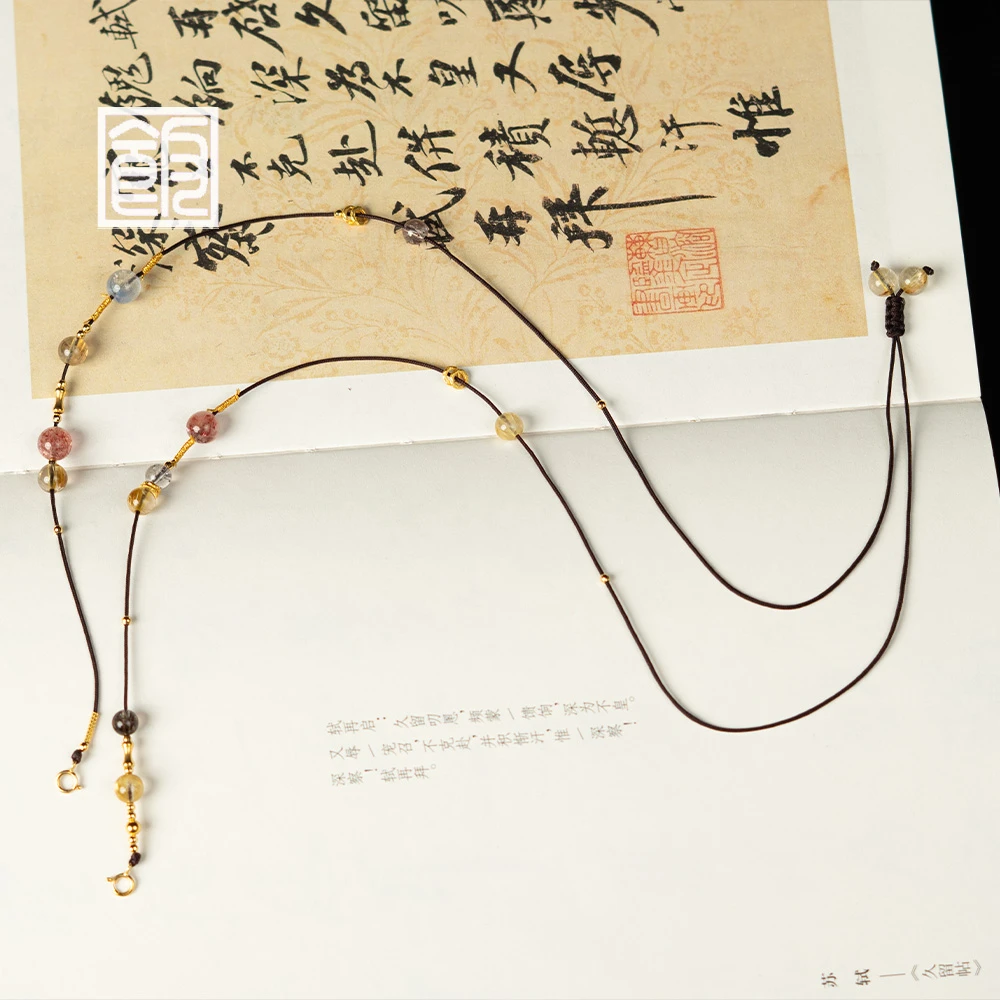 【拾光】饭饭珠宝 18k金水晶项链 （天然珠宝多样性发）