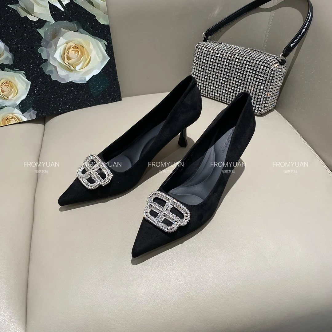 F1113-11~精致白领~细跟高跟鞋轻职风尖头高跟鞋性感时尚浅口轻奢