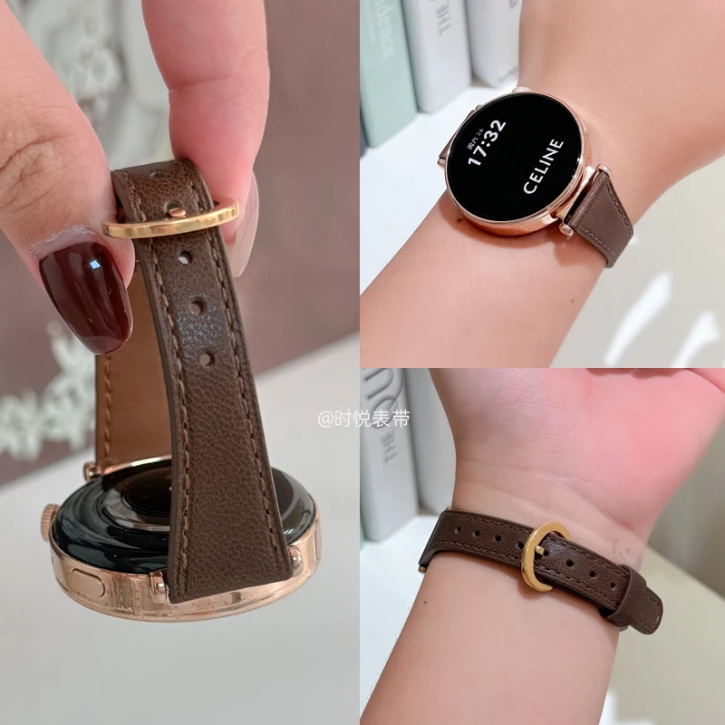 欣成适用华为GT5表带GT4女款皮质表带GT3新款GT5Pro时尚GT6手表带