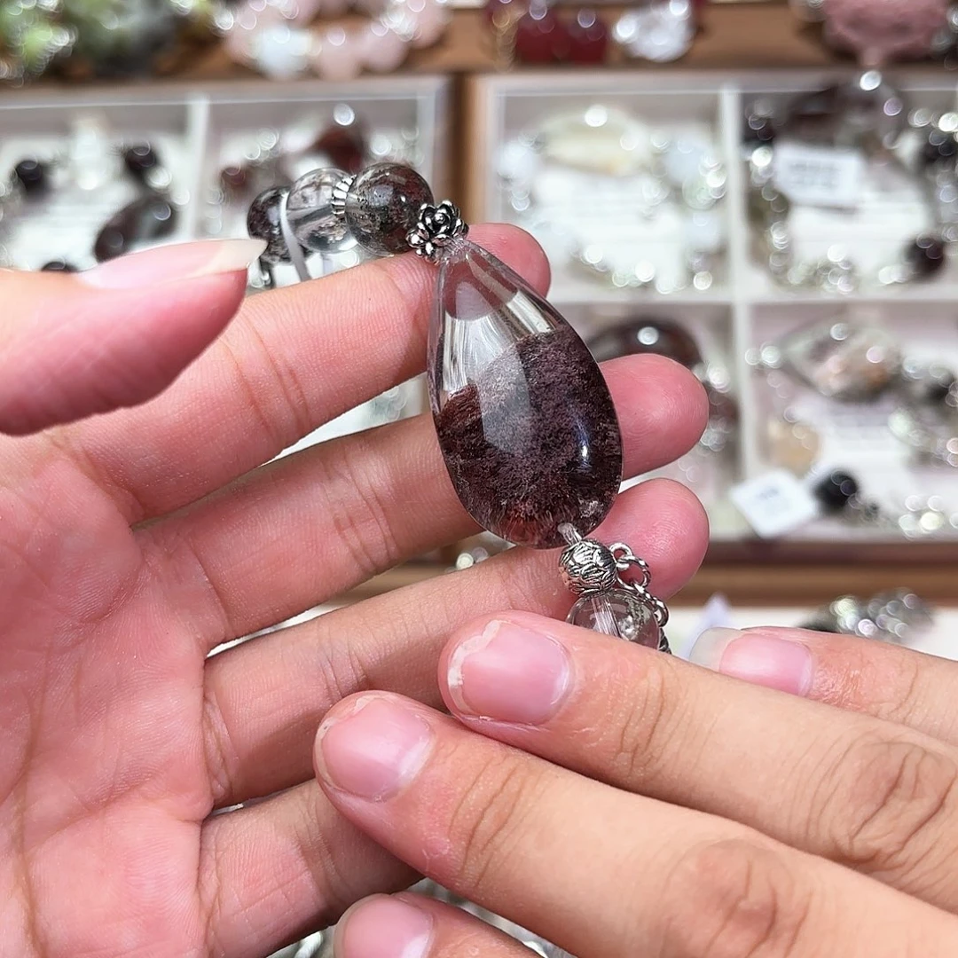 水晶手链合金红****?水晶