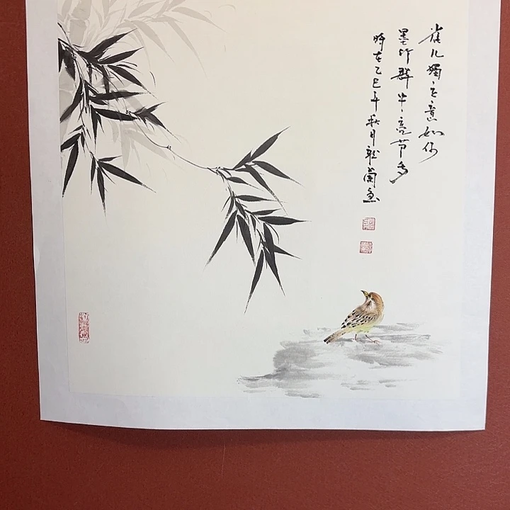 国画听兰老师花鸟
