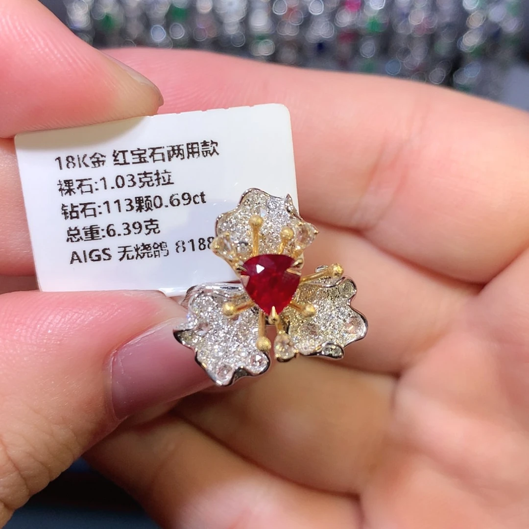 【闪购商品】红宝石戒指18K金镶嵌