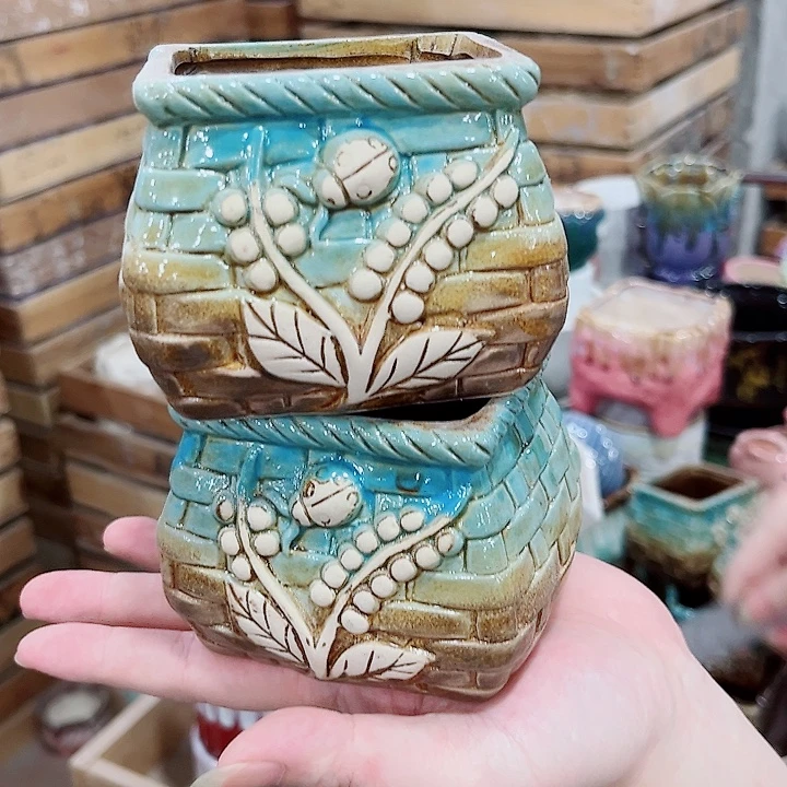 有孔.凑单10元陶瓷花盆发货!