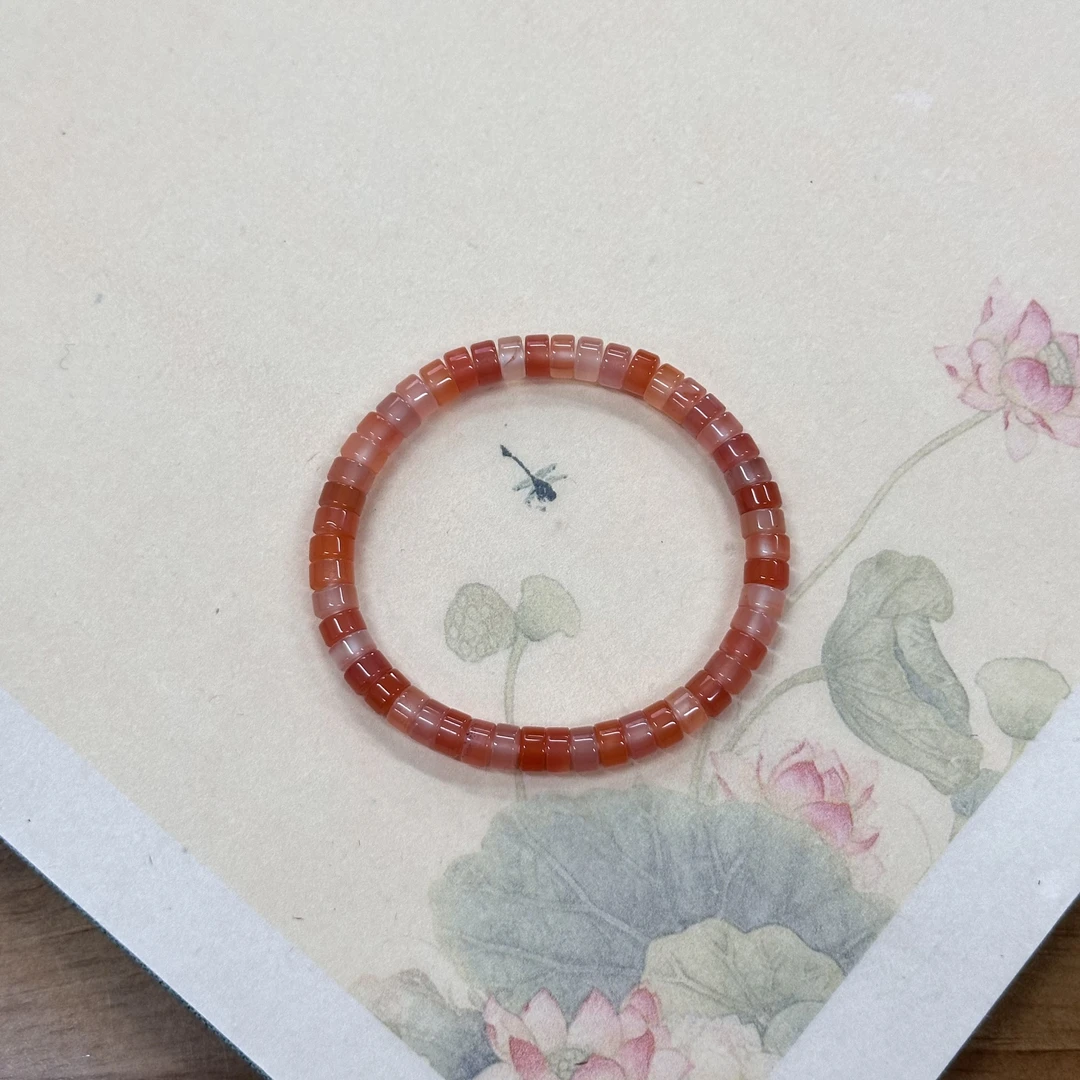 【不二】南红直切单圈手串5mm±（多样性发）