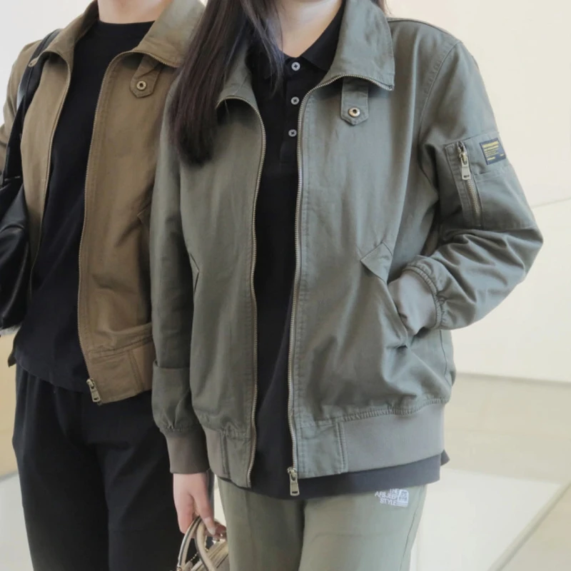 男士春季cleanfit新款复古翻领夹克外套宽松休闲男外套卡哈特外套