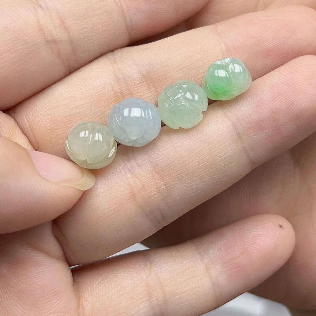 灰***灰翡翠未镶嵌手链翡翠