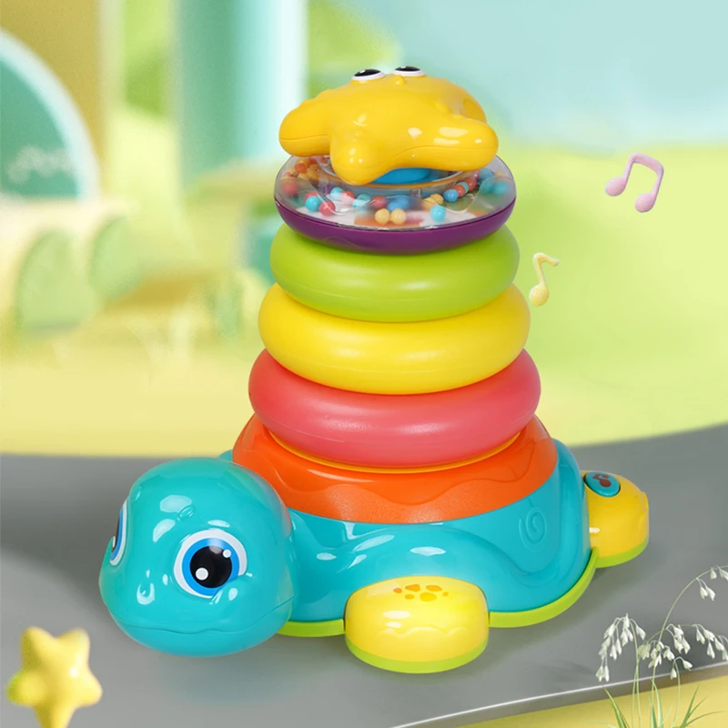 五星多功能益智万向轮乌龟叠叠乐启蒙早教亲子认知