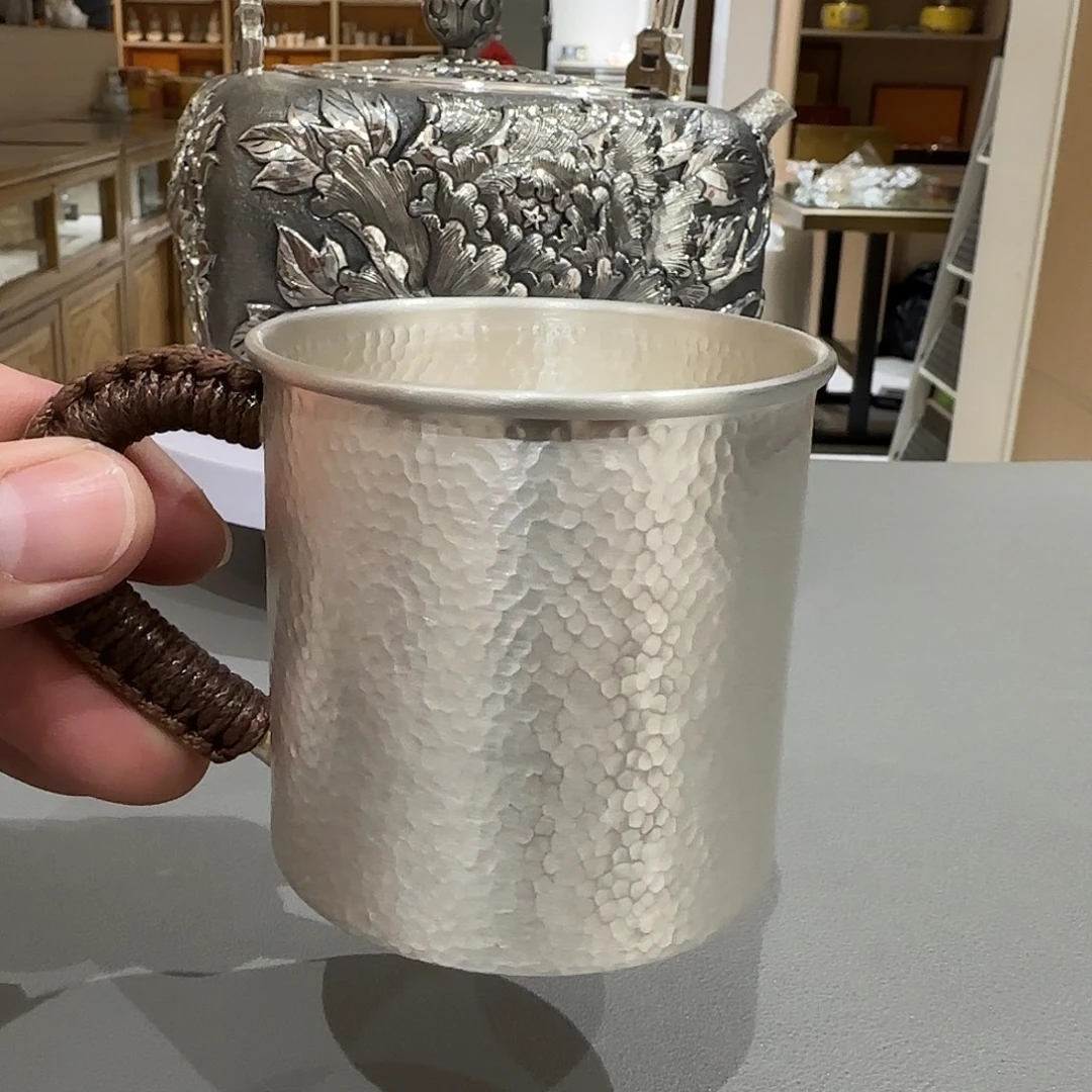 精品茶缸 足银999