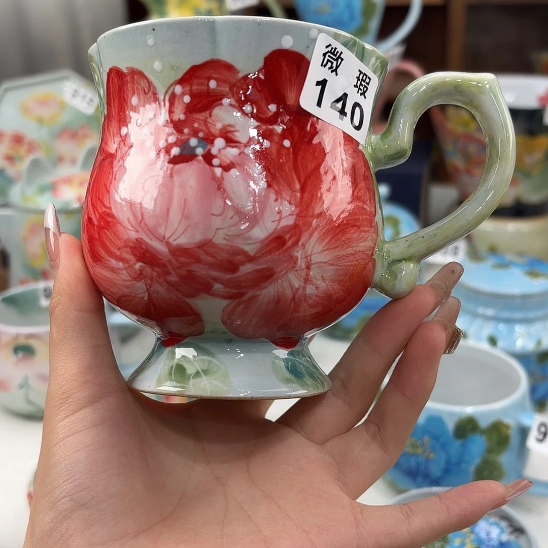 景德镇手绘高温釉下彩陶瓷茶具