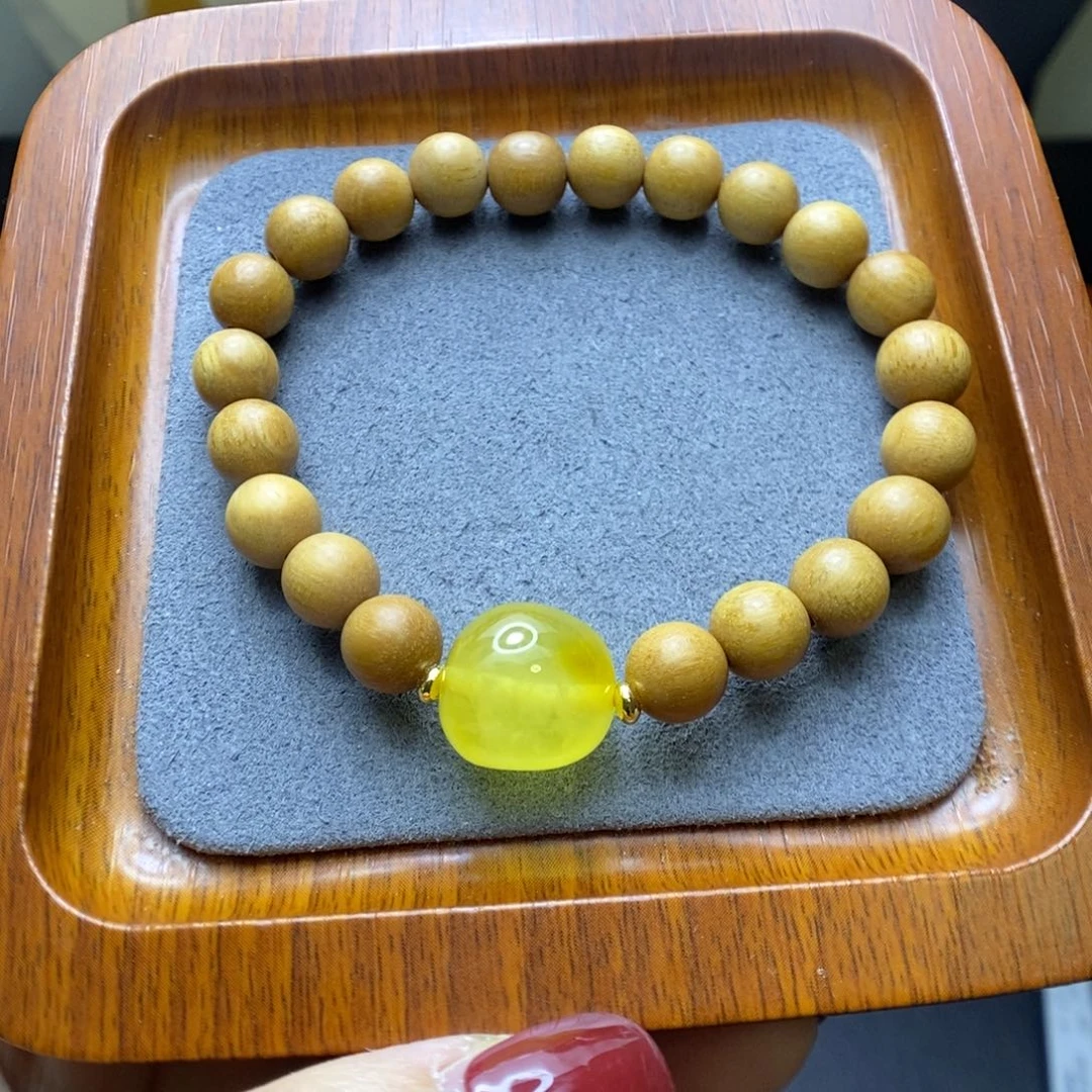 蜜蜡颈饰未镶嵌灯***@郎