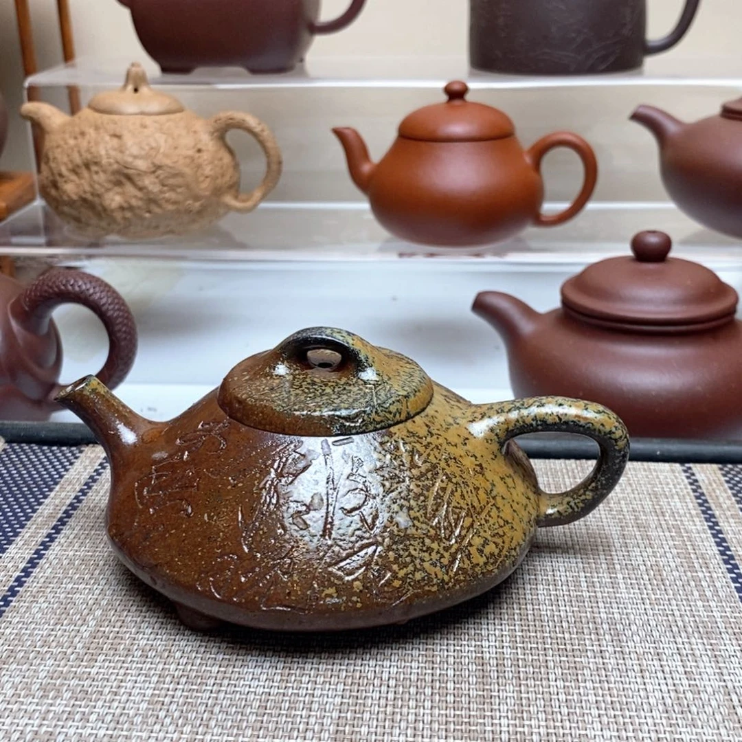 茶壶紫砂150毫升红棕泥柴烧无添加