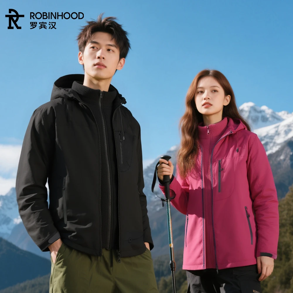 ROBINHOOD/罗宾汉三合一冲锋衣男女同款冲锋衣防水轻奢夹克7880