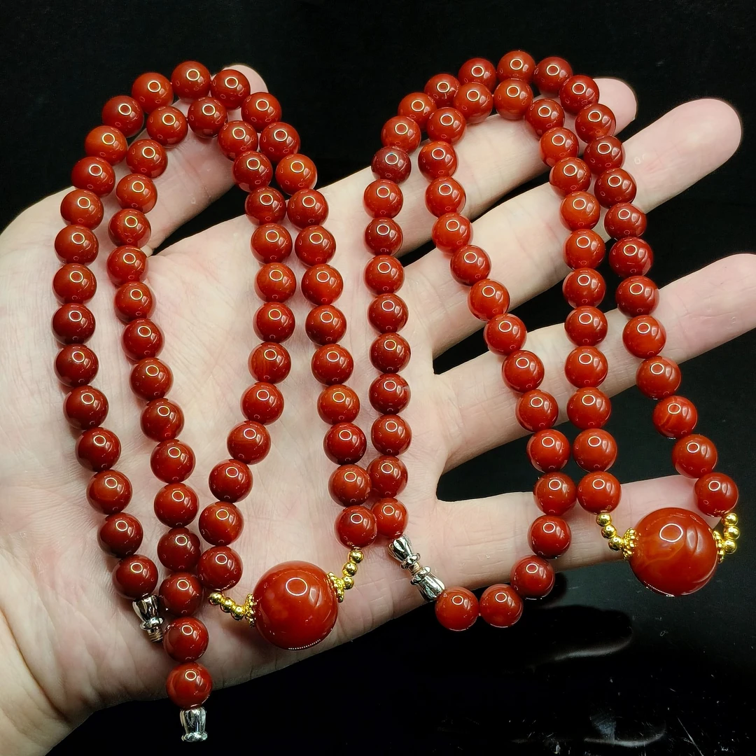 【东北哥精选】牛血红DIY公主链B1【多样性发其一】 约15-8mm